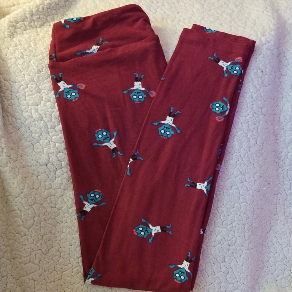 LulaRoe OS Halloween Zombie leggings